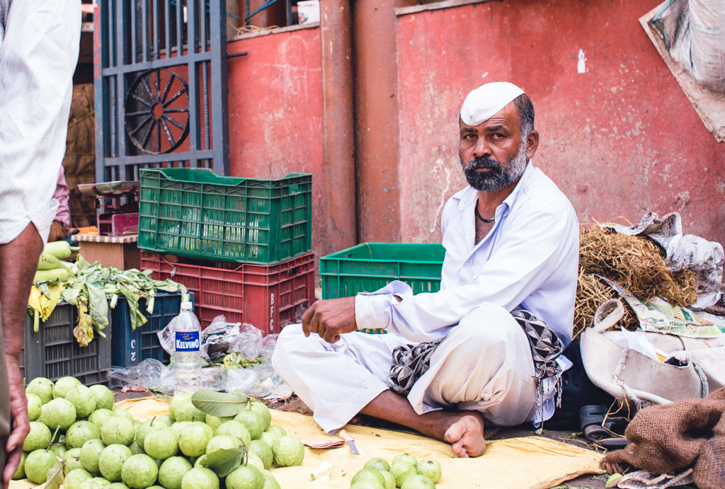 Markt in Pune, Indien
