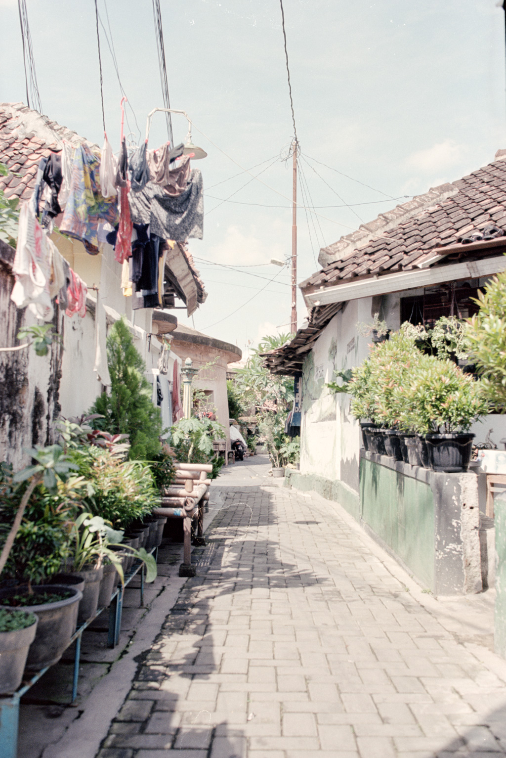 Straße in Yogyakarta, Indonesien