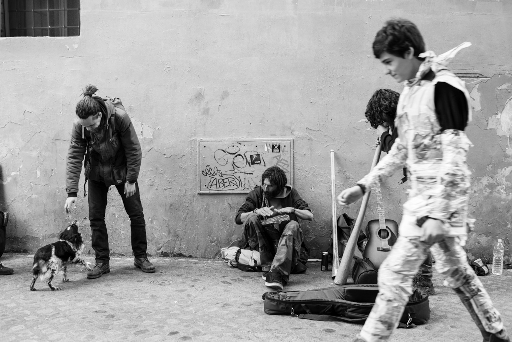 Straßenmusiker in Trastevere, Rom, Italien